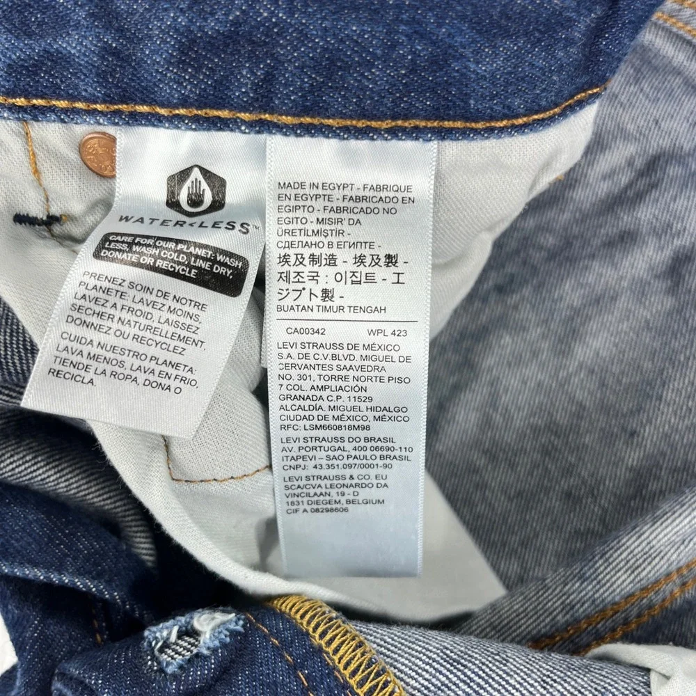 Levi's 501 Original Fit Jeans Men 34x30 fits 31x28 Blue Straight Leg Button Fly